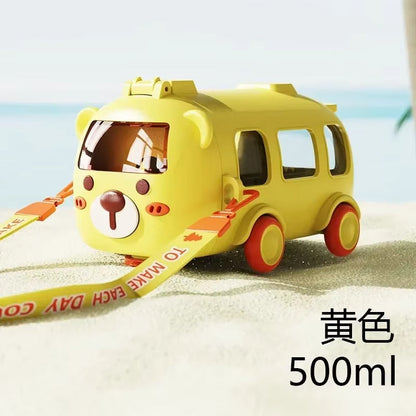 Cute Cartoon Bus Water Bottle