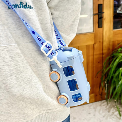 Cute Cartoon Bus Water Bottle